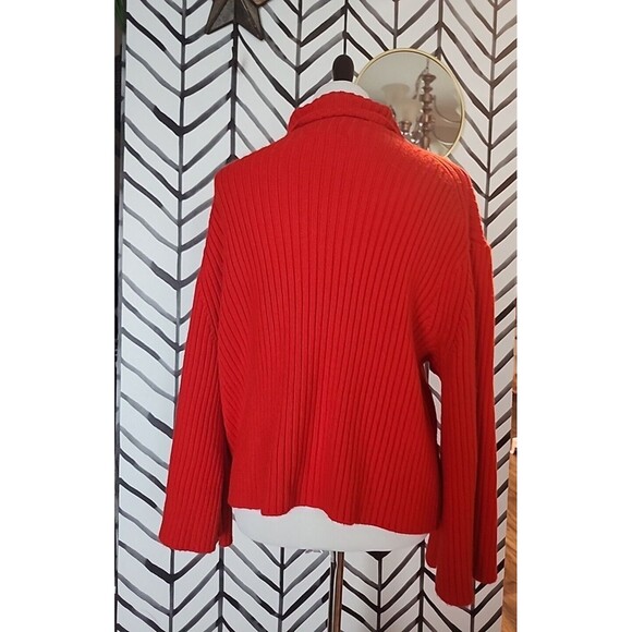 H&M LOGG Turtleneck Sweater  Womens Medium Red Thick Warm J1‎ - Picture 7 of 9